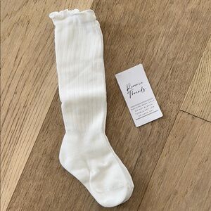 Richer Poorer White Ribbed Socks